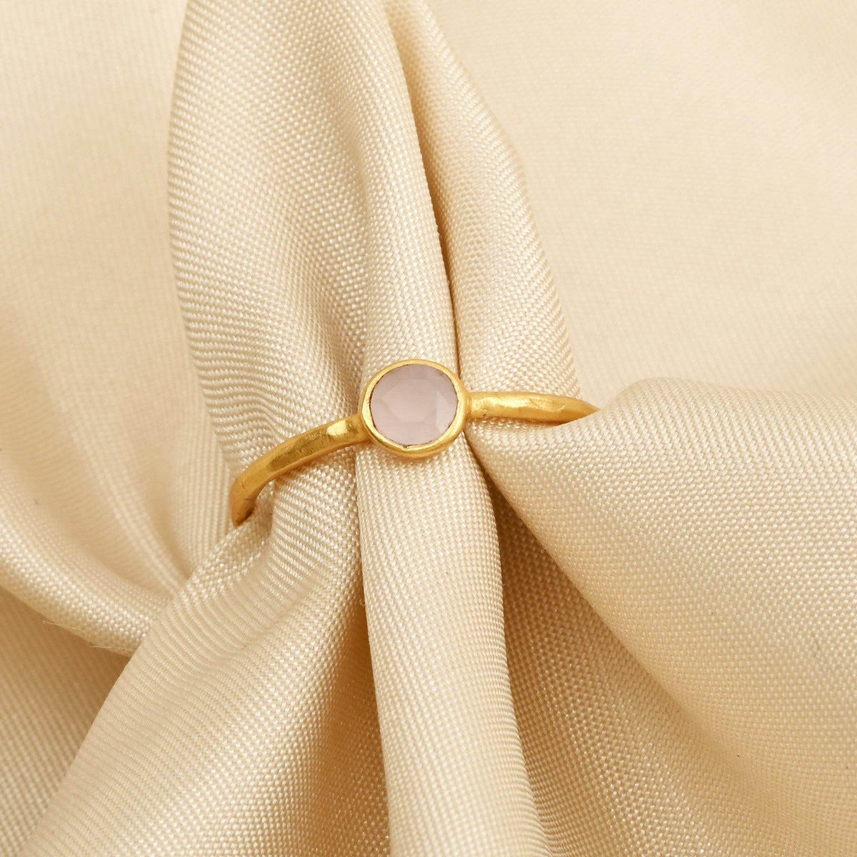 Sterling Silver Multi Gemstone Minimalist Rings - La Vitá Jewels