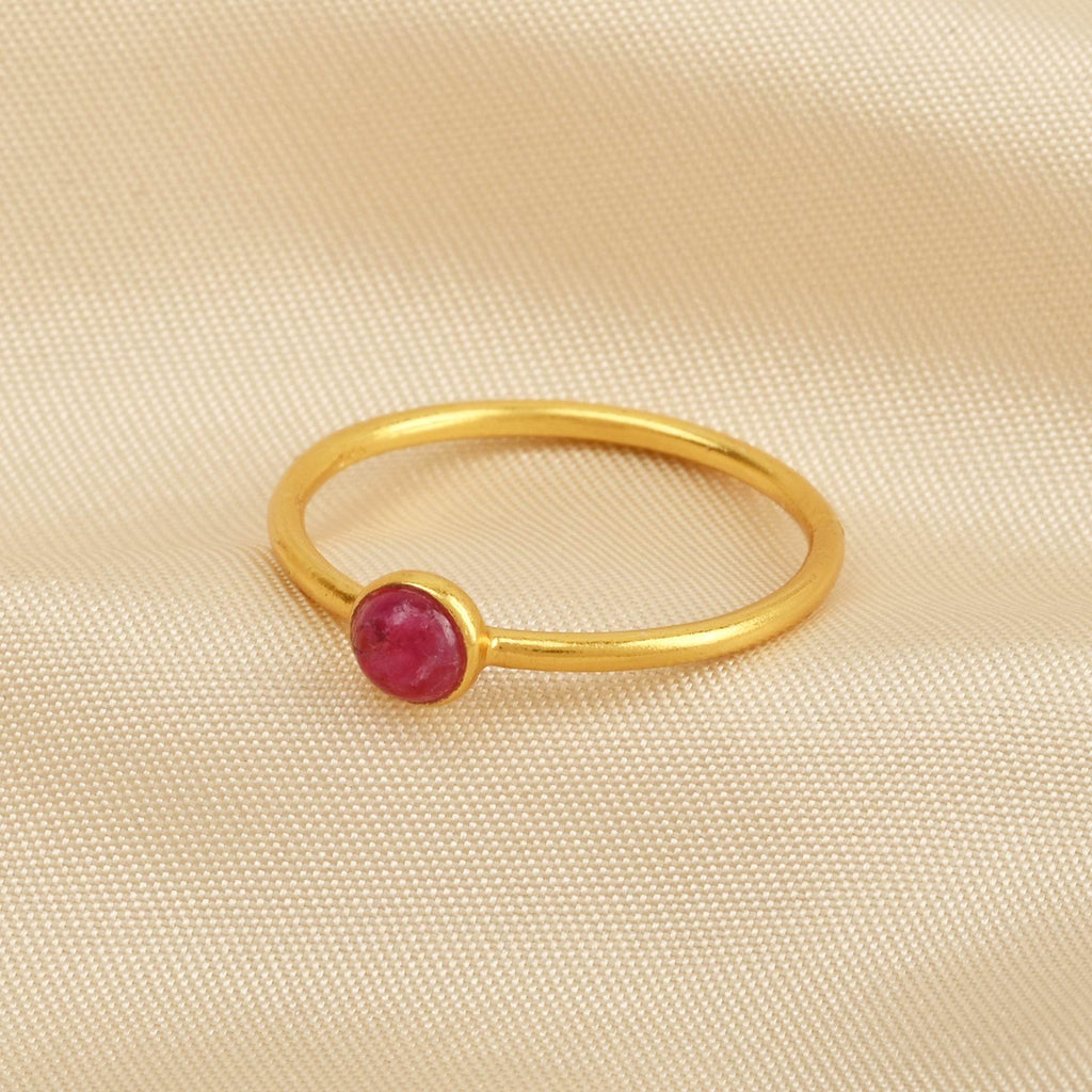 Sterling Silver Multi Gemstone Minimalist Rings - La Vitá Jewels