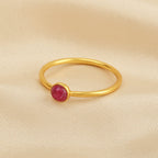Sterling Silver Multi Gemstone Minimalist Rings - La Vitá Jewels