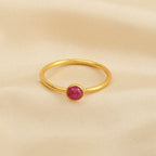 Sterling Silver Multi Gemstone Minimalist Rings - La Vitá Jewels