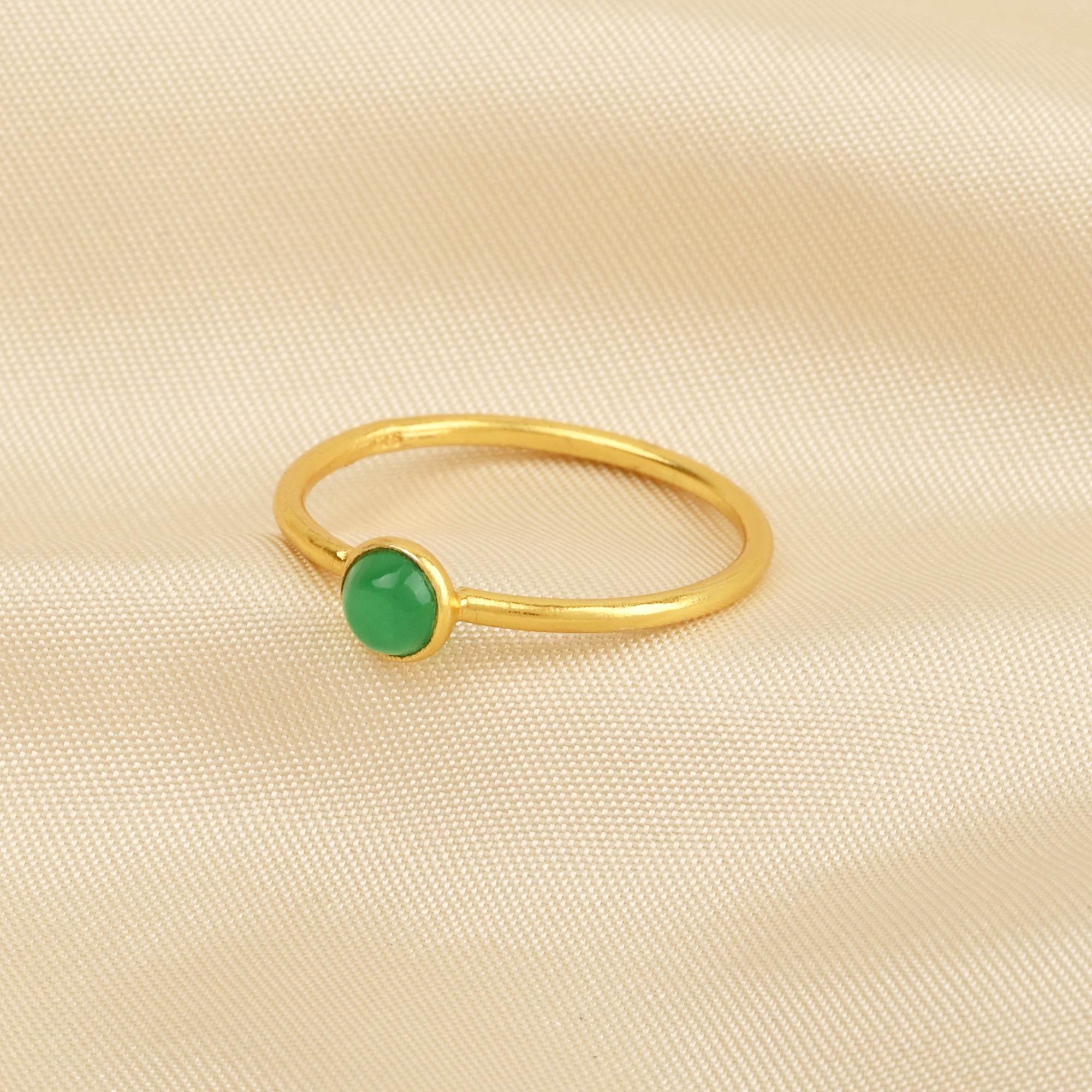 Sterling Silver Multi Gemstone Minimalist Rings - La Vitá Jewels