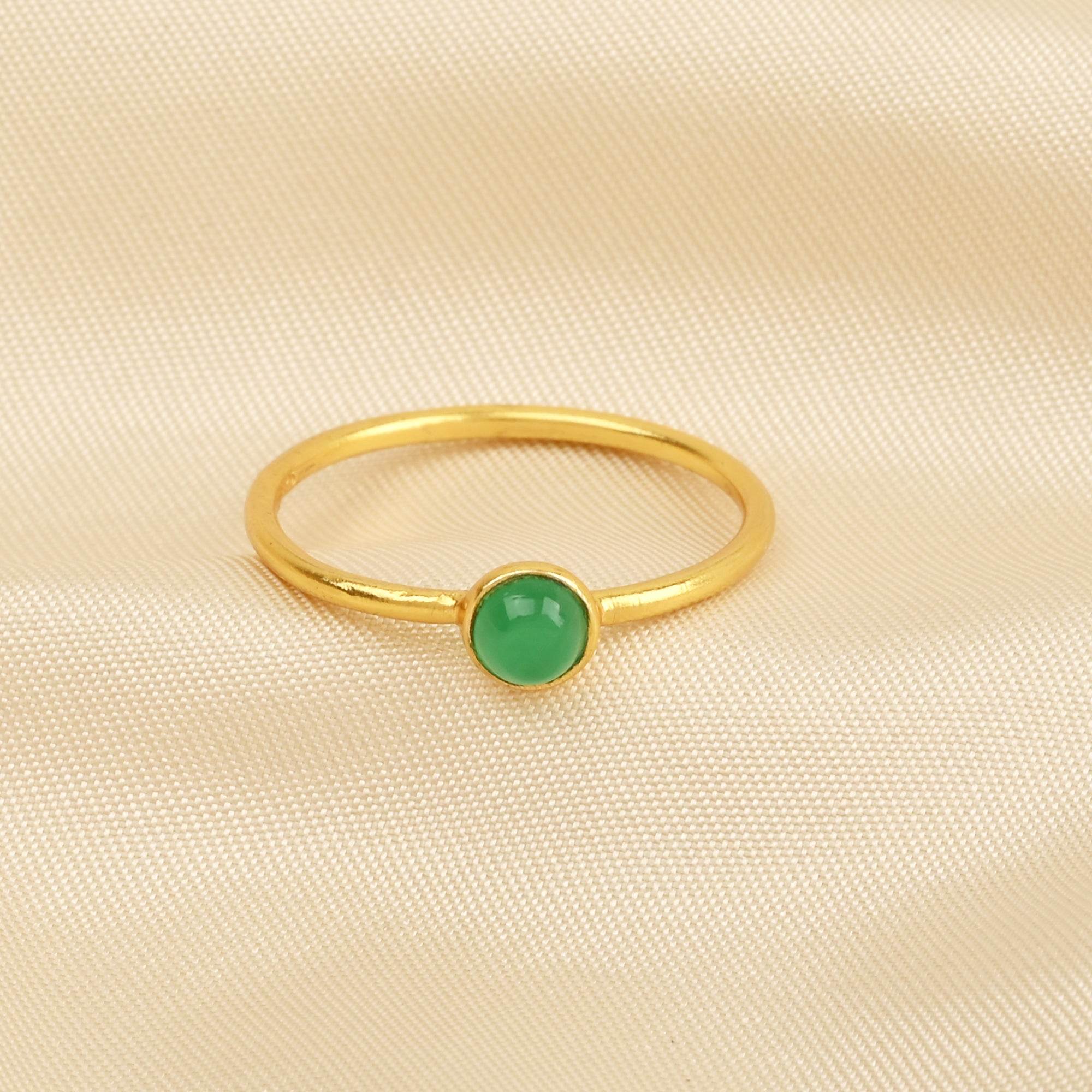 Sterling Silver Multi Gemstone Minimalist Rings - La Vitá Jewels