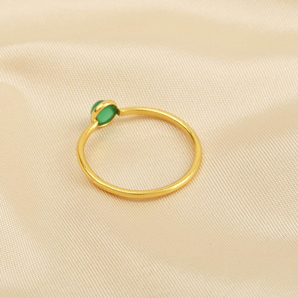 Sterling Silver Multi Gemstone Minimalist Rings - La Vitá Jewels