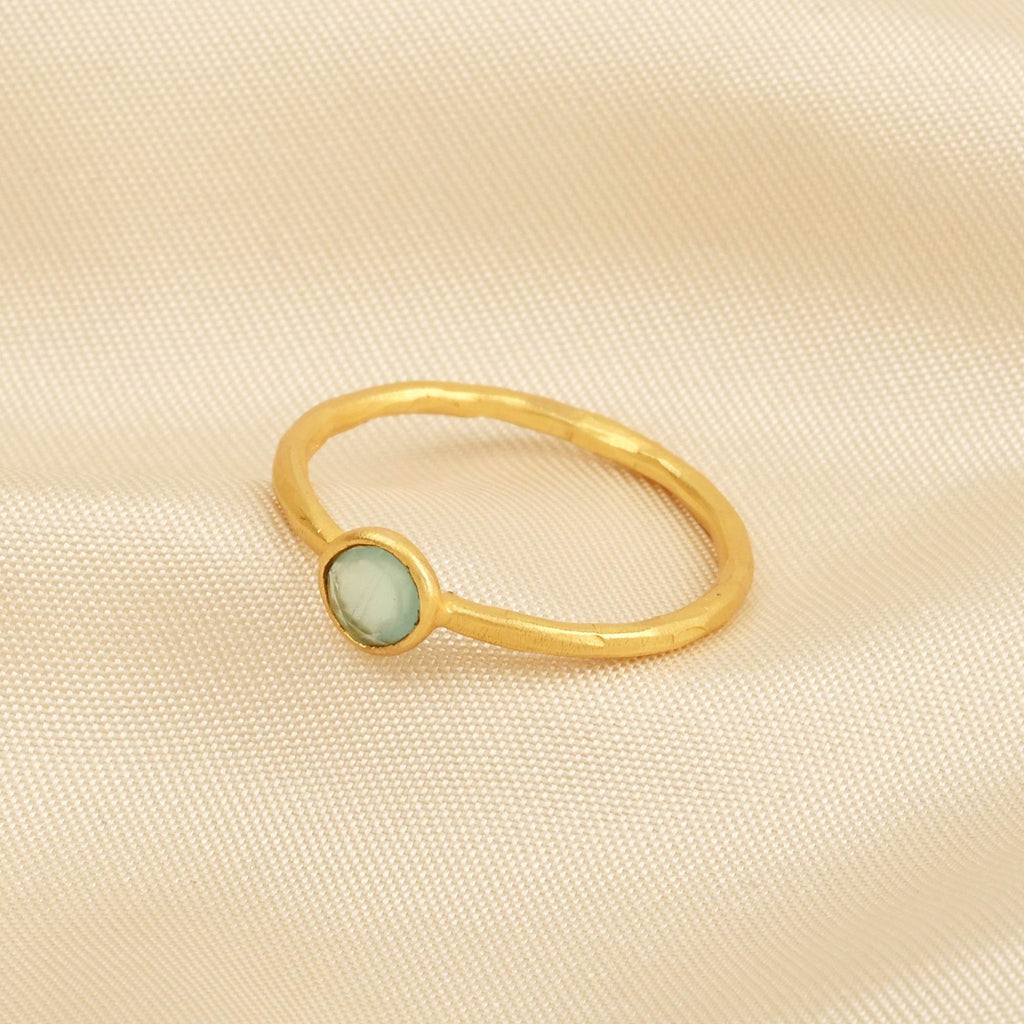 Sterling Silver Multi Gemstone Minimalist Rings - La Vitá Jewels