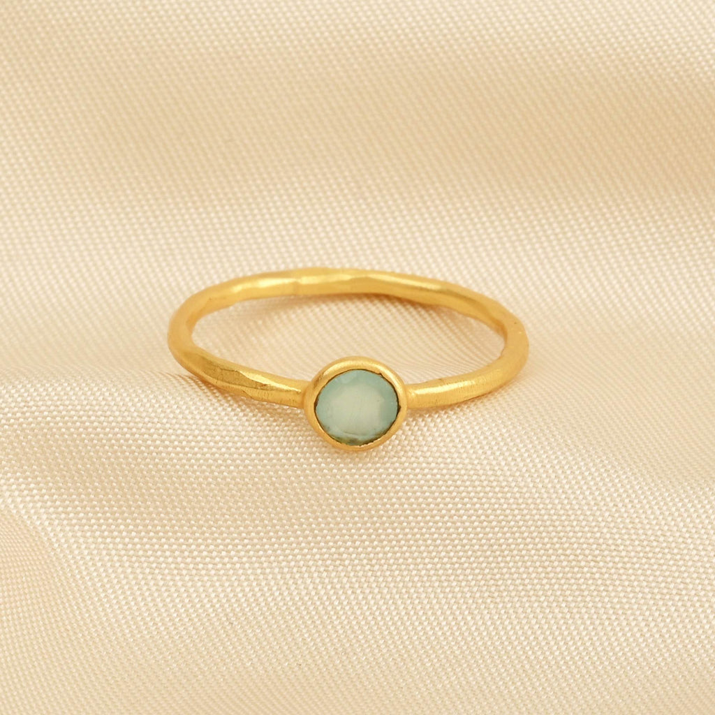 Sterling Silver Multi Gemstone Minimalist Rings - La Vitá Jewels