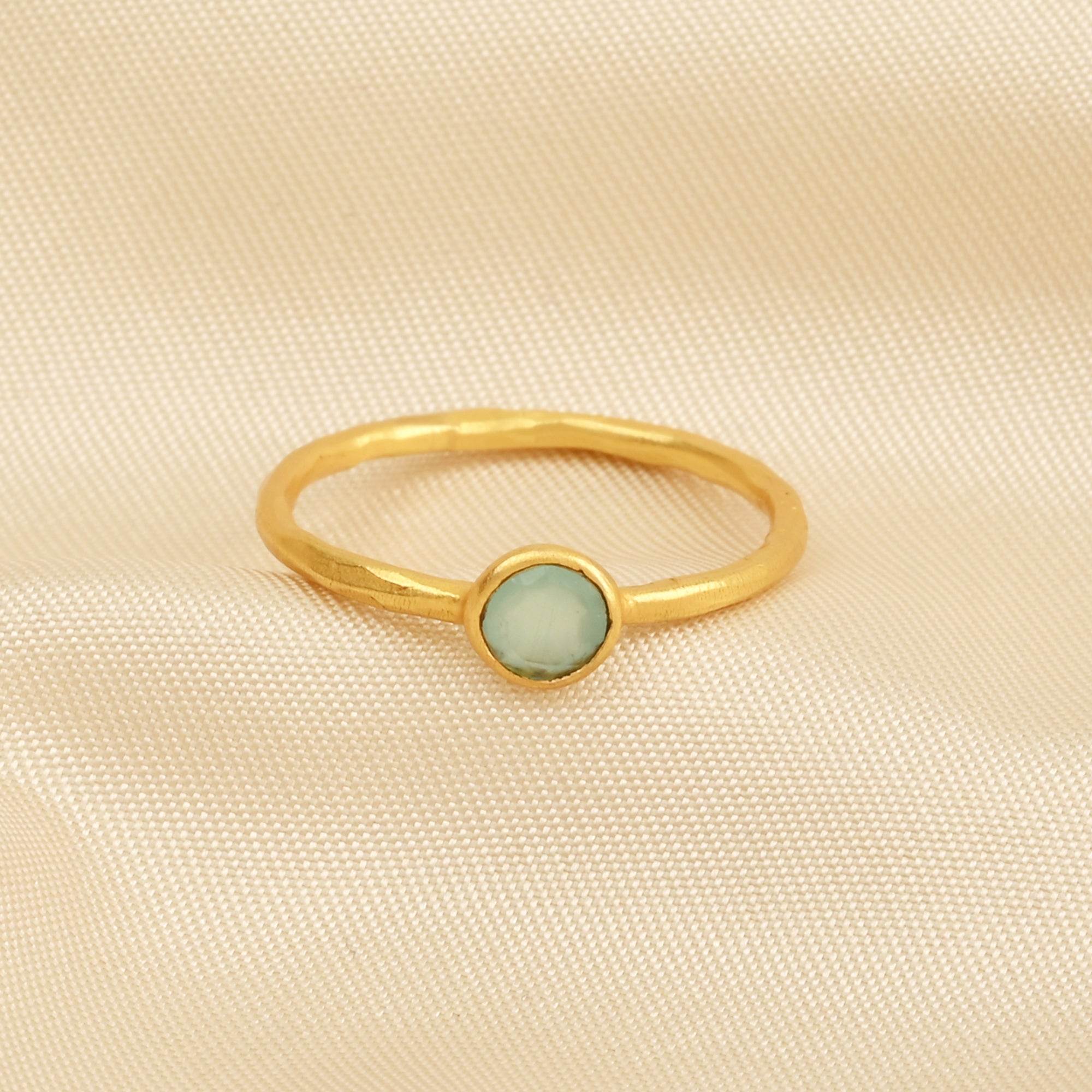 Sterling Silver Multi Gemstone Minimalist Rings - La Vitá Jewels