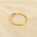 Sterling Silver Multi Gemstone Minimalist Rings - La Vitá Jewels