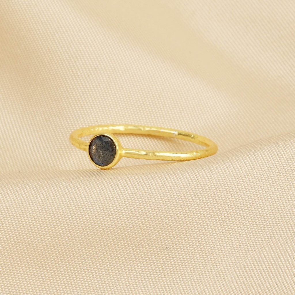 Sterling Silver Multi Gemstone Minimalist Rings - La Vitá Jewels