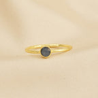 Sterling Silver Multi Gemstone Minimalist Rings - La Vitá Jewels