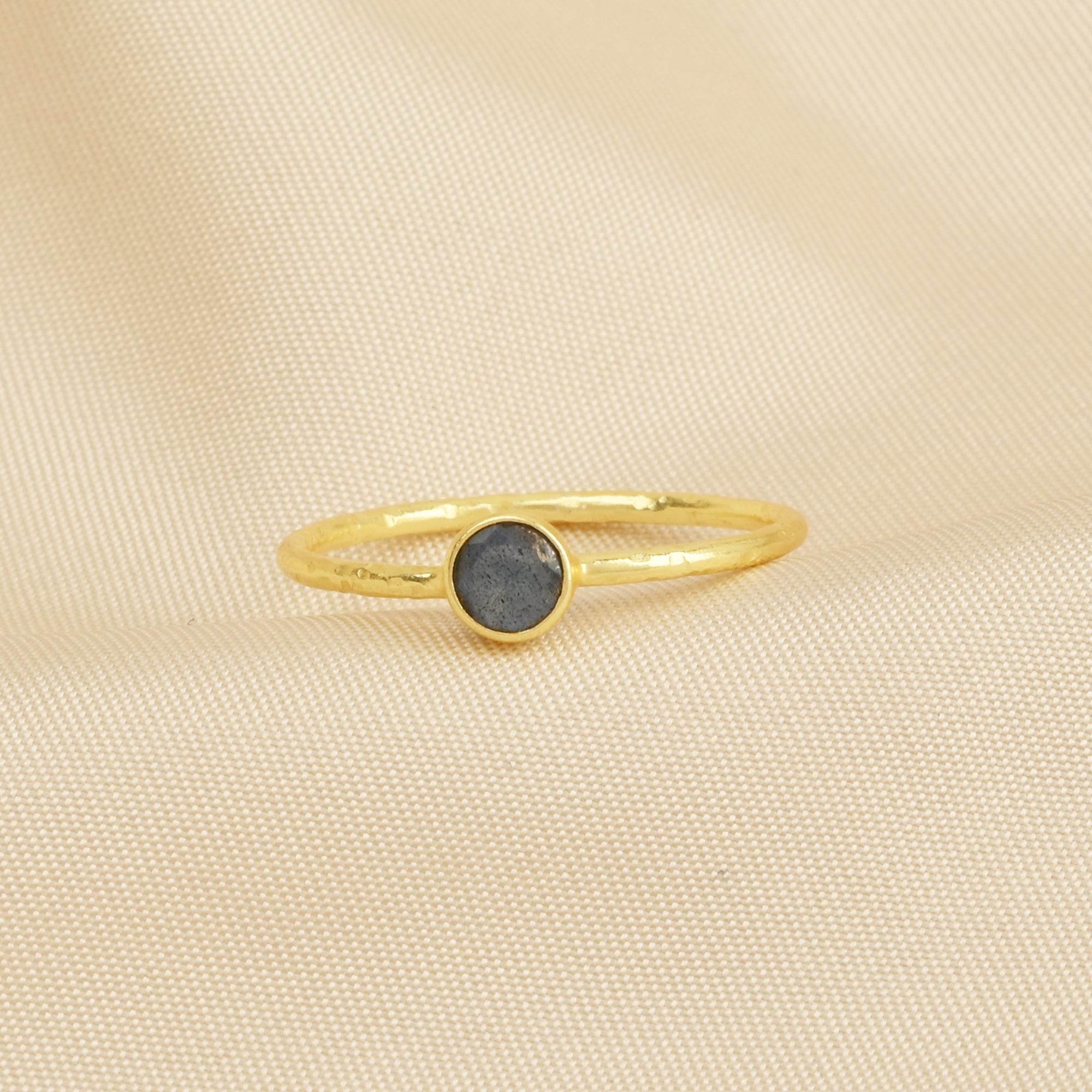 Sterling Silver Multi Gemstone Minimalist Rings - La Vitá Jewels