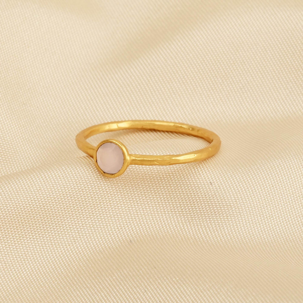Sterling Silver Multi Gemstone Minimalist Rings - La Vitá Jewels