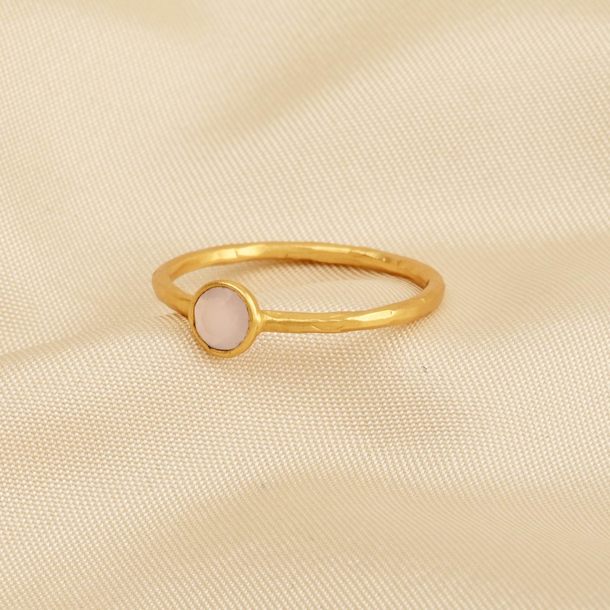 Sterling Silver Multi Gemstone Minimalist Rings - La Vitá Jewels