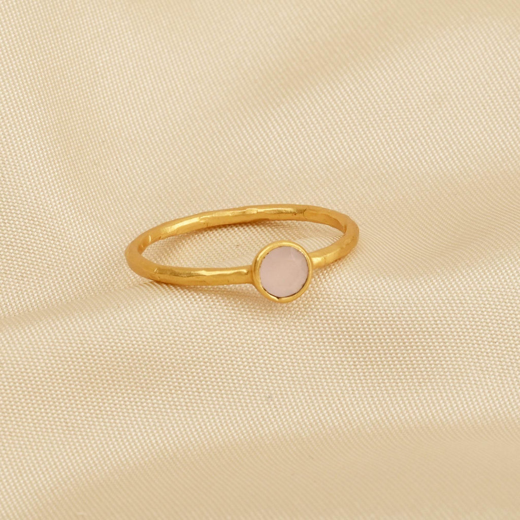 Sterling Silver Multi Gemstone Minimalist Rings - La Vitá Jewels