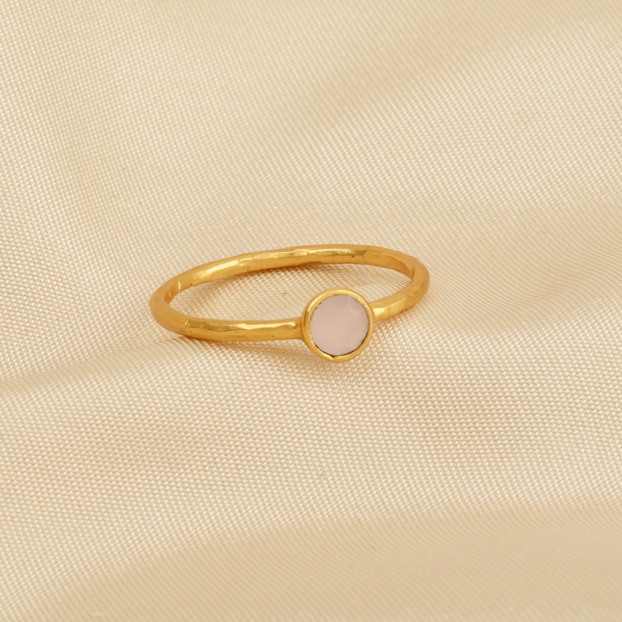 Sterling Silver Multi Gemstone Minimalist Rings - La Vitá Jewels