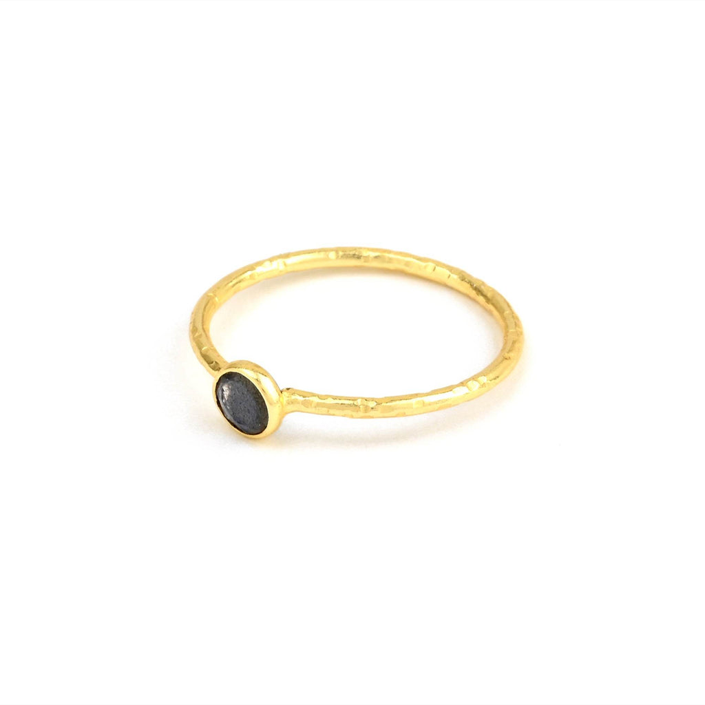 Sterling Silver Multi Gemstone Minimalist Rings - La Vitá Jewels