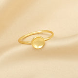 Metal Round Shape Thin Band Rings