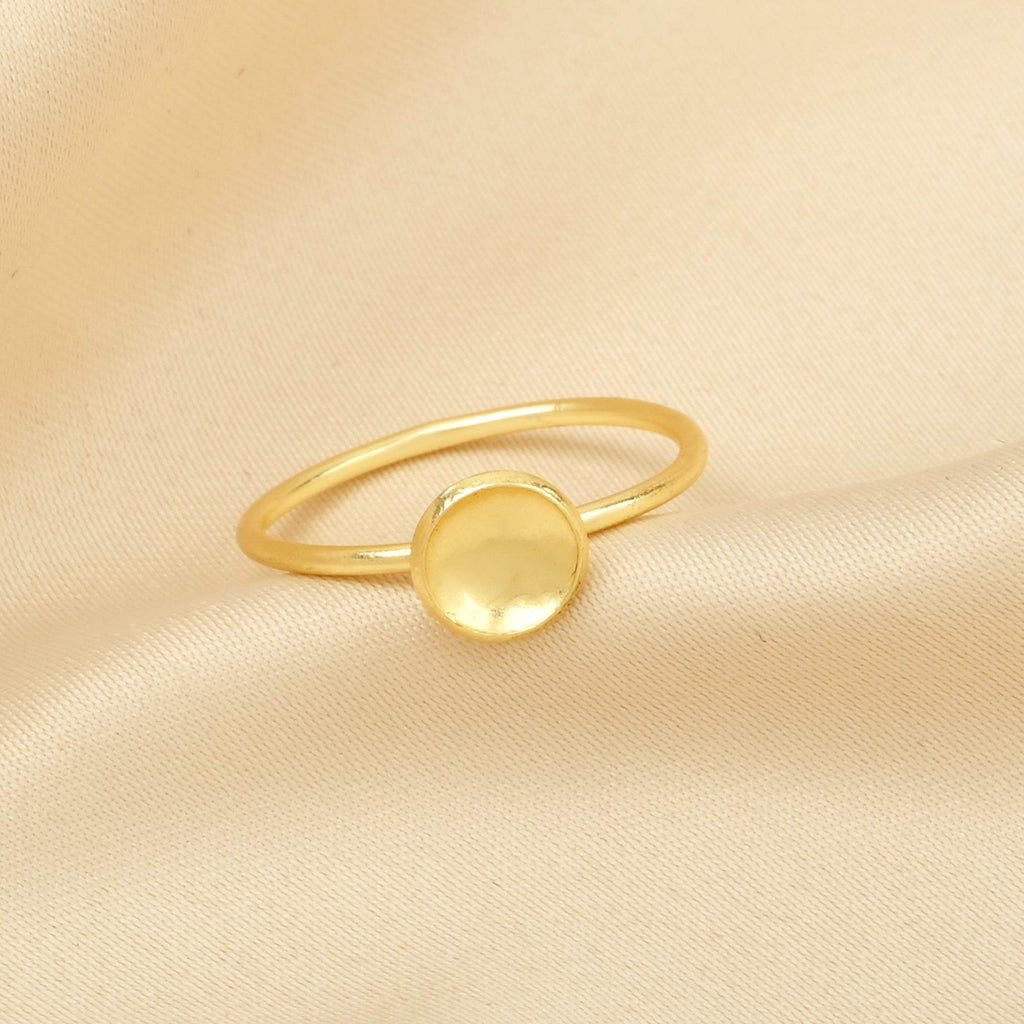 Metal Round Shape Thin Band Rings - La Vitá Jewels