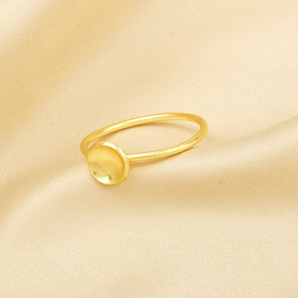Metal Round Shape Thin Band Rings - La Vitá Jewels