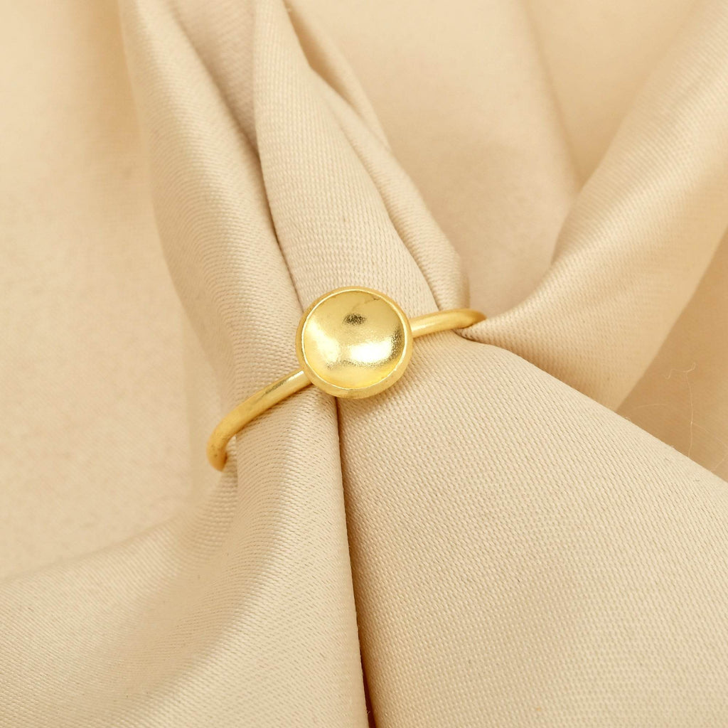 Metal Round Shape Thin Band Rings - La Vitá Jewels