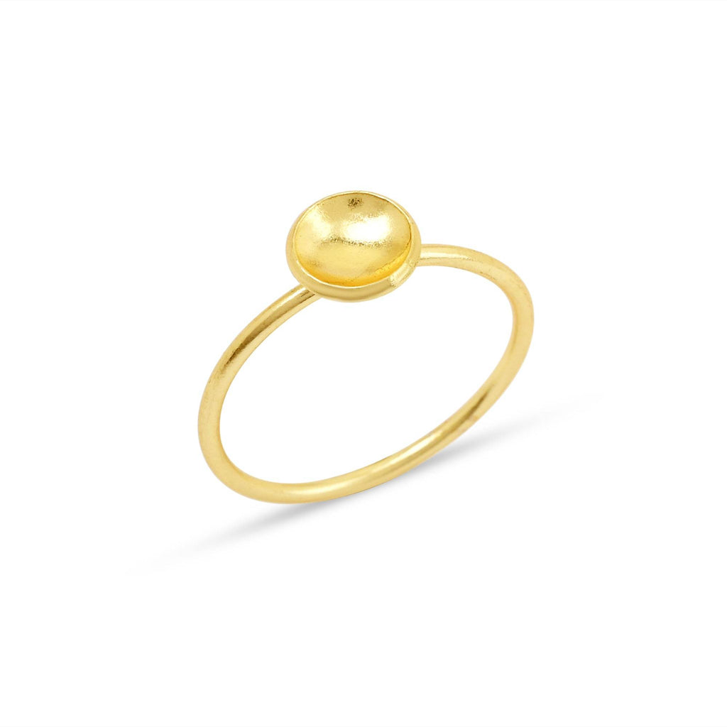 Metal Round Shape Thin Band Rings - La Vitá Jewels