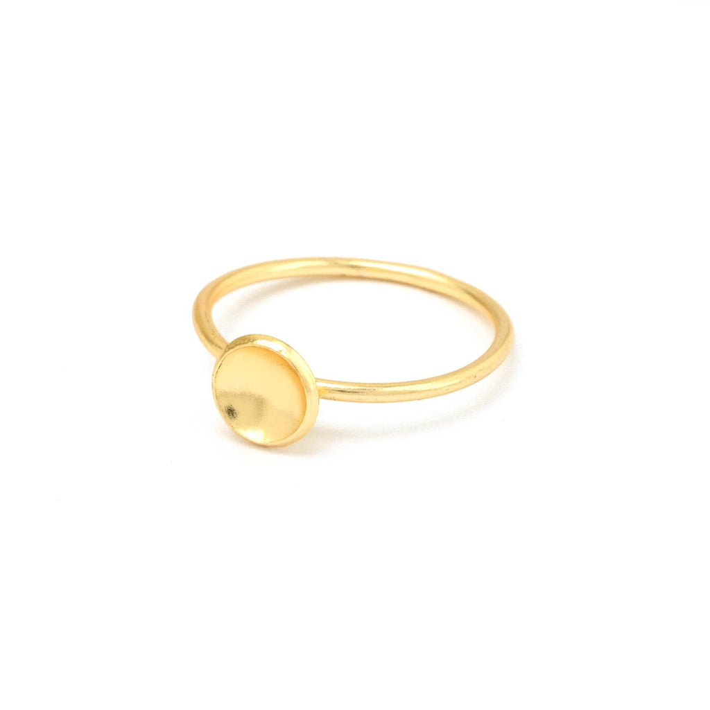 Metal Round Shape Thin Band Rings - La Vitá Jewels