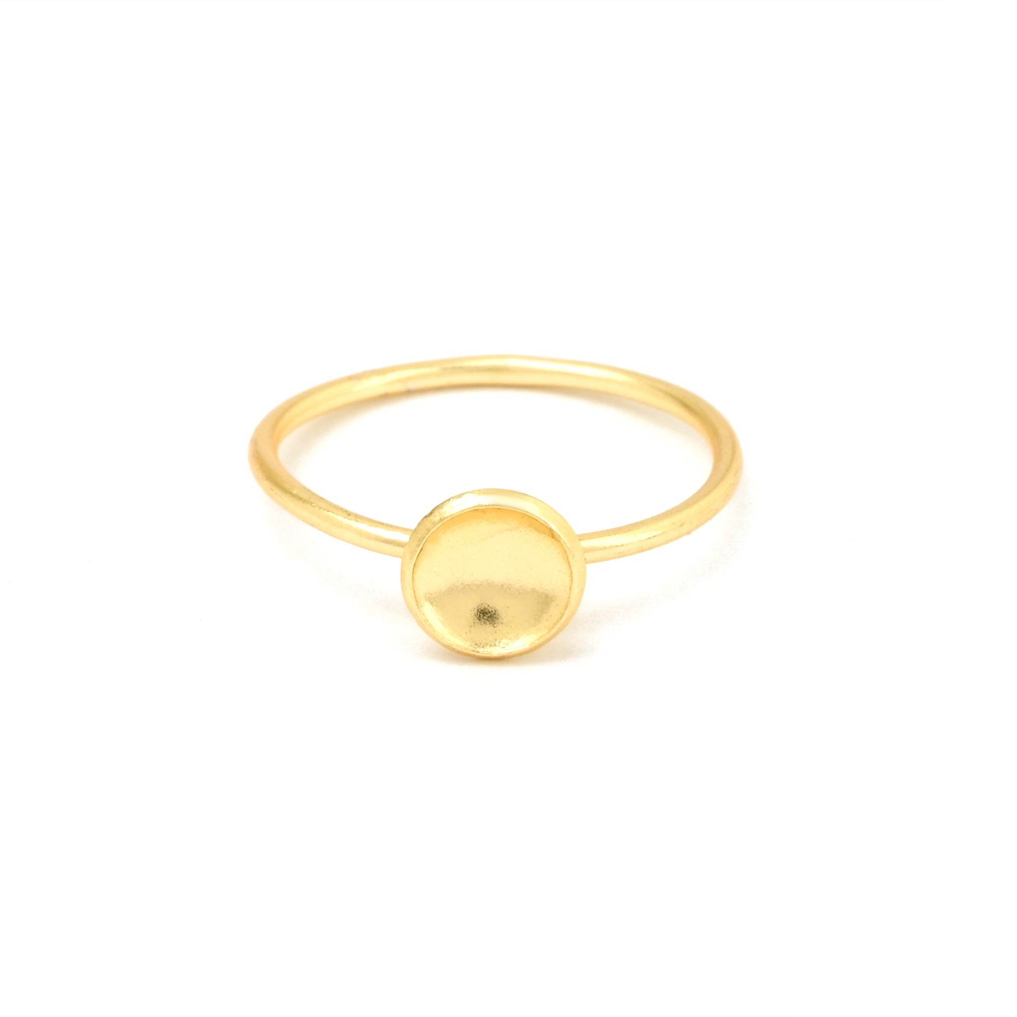 Metal Round Shape Thin Band Rings - La Vitá Jewels