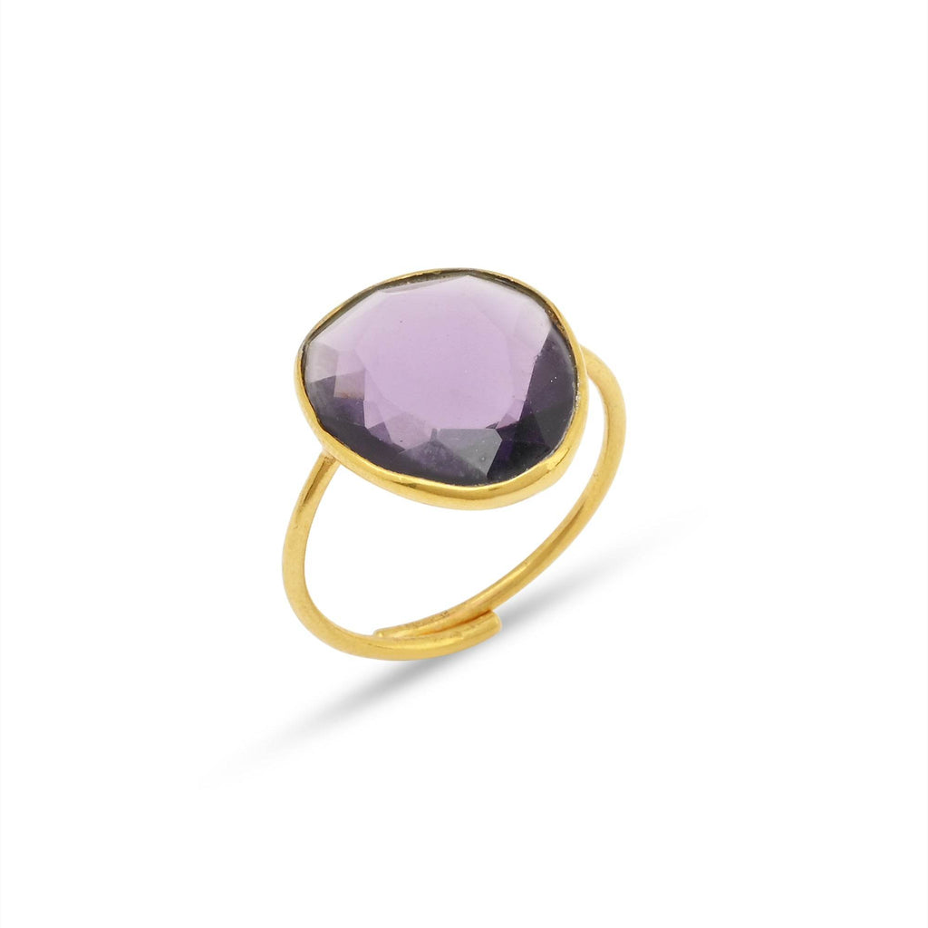 Amethyst Gemstone Statement Rings - La Vitá Jewels