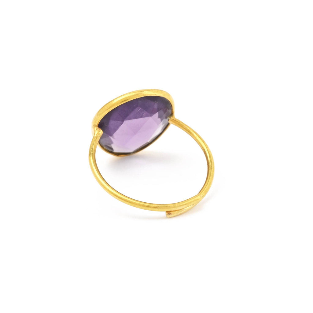 Amethyst Gemstone Statement Rings - La Vitá Jewels