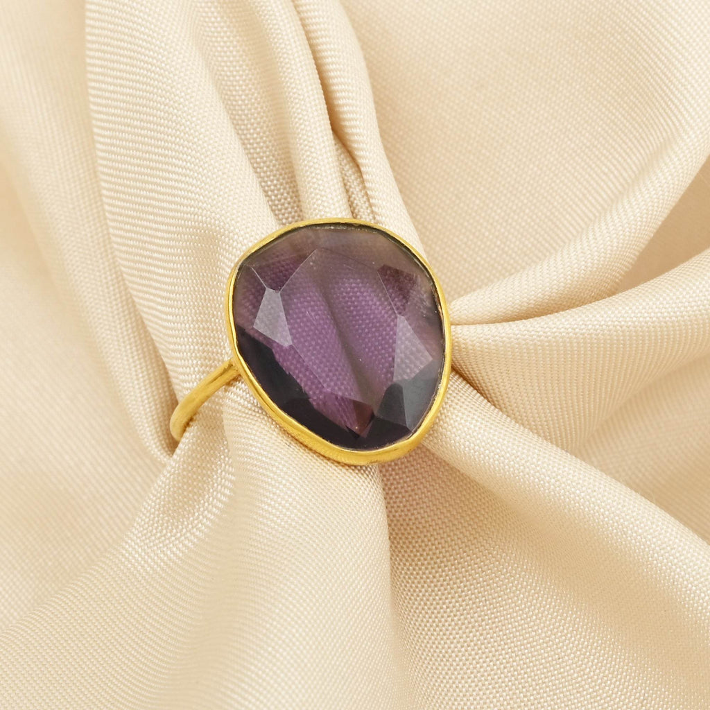 Amethyst Gemstone Statement Rings - La Vitá Jewels