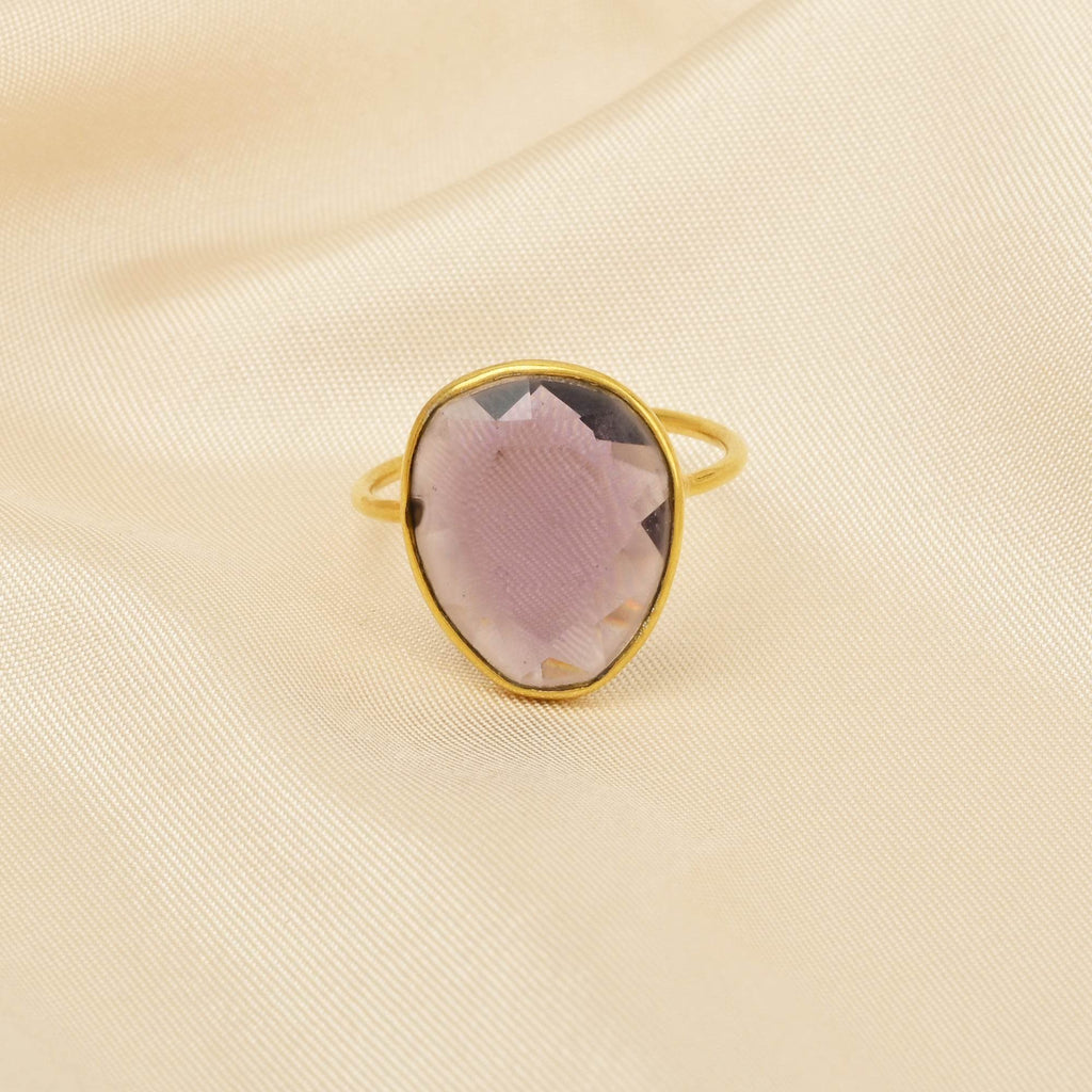 Amethyst Gemstone Statement Rings - La Vitá Jewels