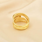 Pearl, Aquamarine, Black Onyx Statement Ring - La Vitá Jewels
