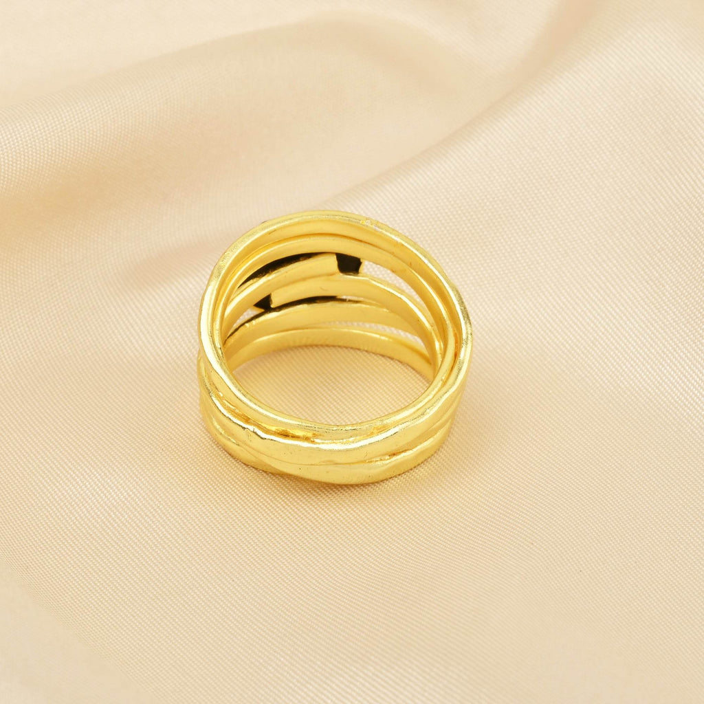 Pearl, Aquamarine, Black Onyx Statement Ring - La Vitá Jewels