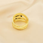 Pearl, Aquamarine, Black Onyx Statement Ring - La Vitá Jewels