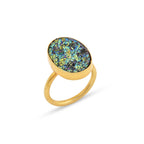 Green Druzy Statement Rings - La Vitá Jewels
