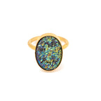 Green Druzy Statement Rings - La Vitá Jewels