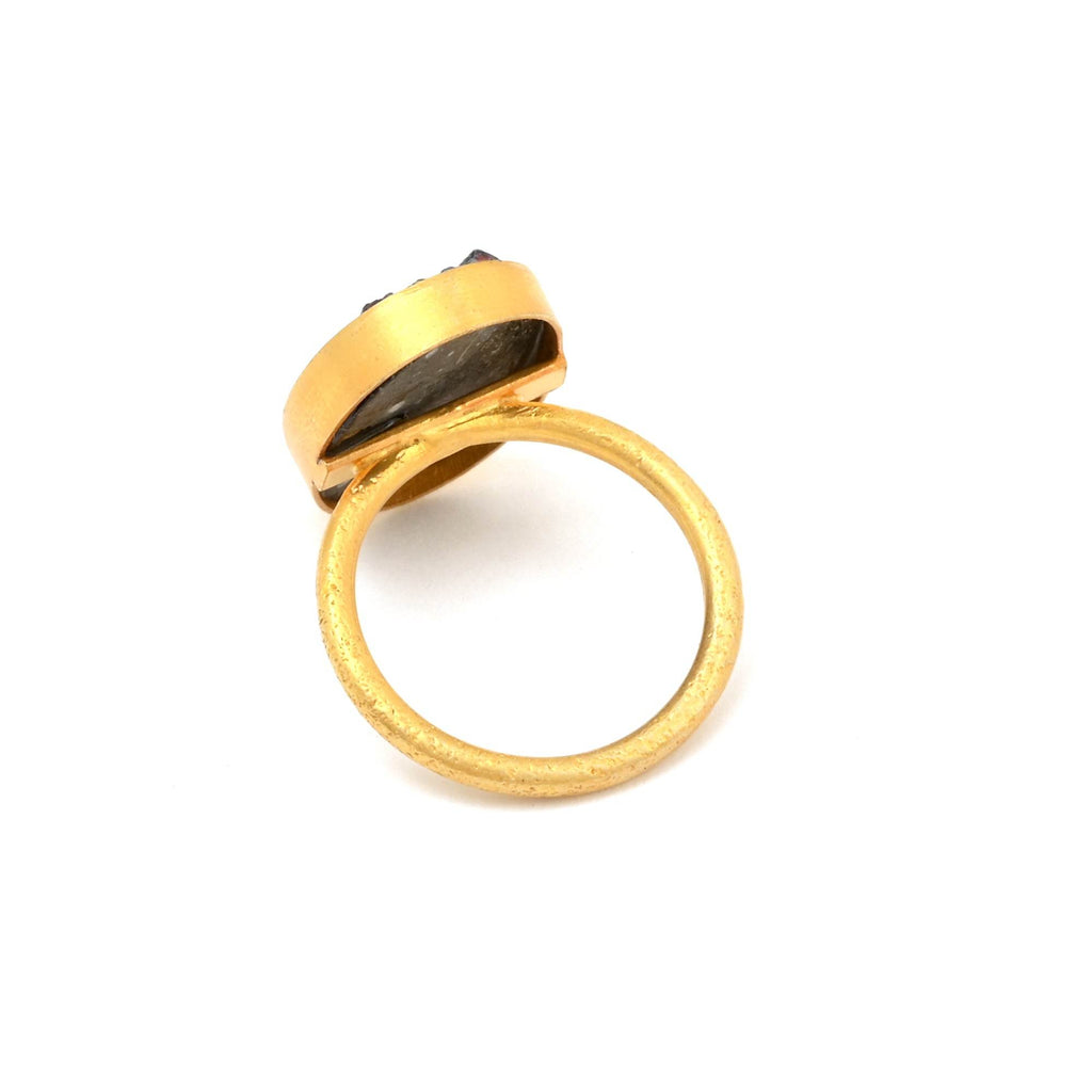 Green Druzy Statement Rings - La Vitá Jewels