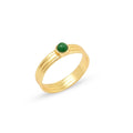Emerald and Lapis Gemstone Statement Rings - La Vitá Jewels
