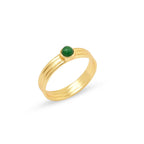 Emerald and Lapis Gemstone Statement Rings - La Vitá Jewels