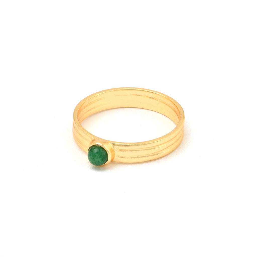Emerald and Lapis Gemstone Statement Rings - La Vitá Jewels