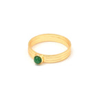 Emerald and Lapis Gemstone Statement Rings - La Vitá Jewels
