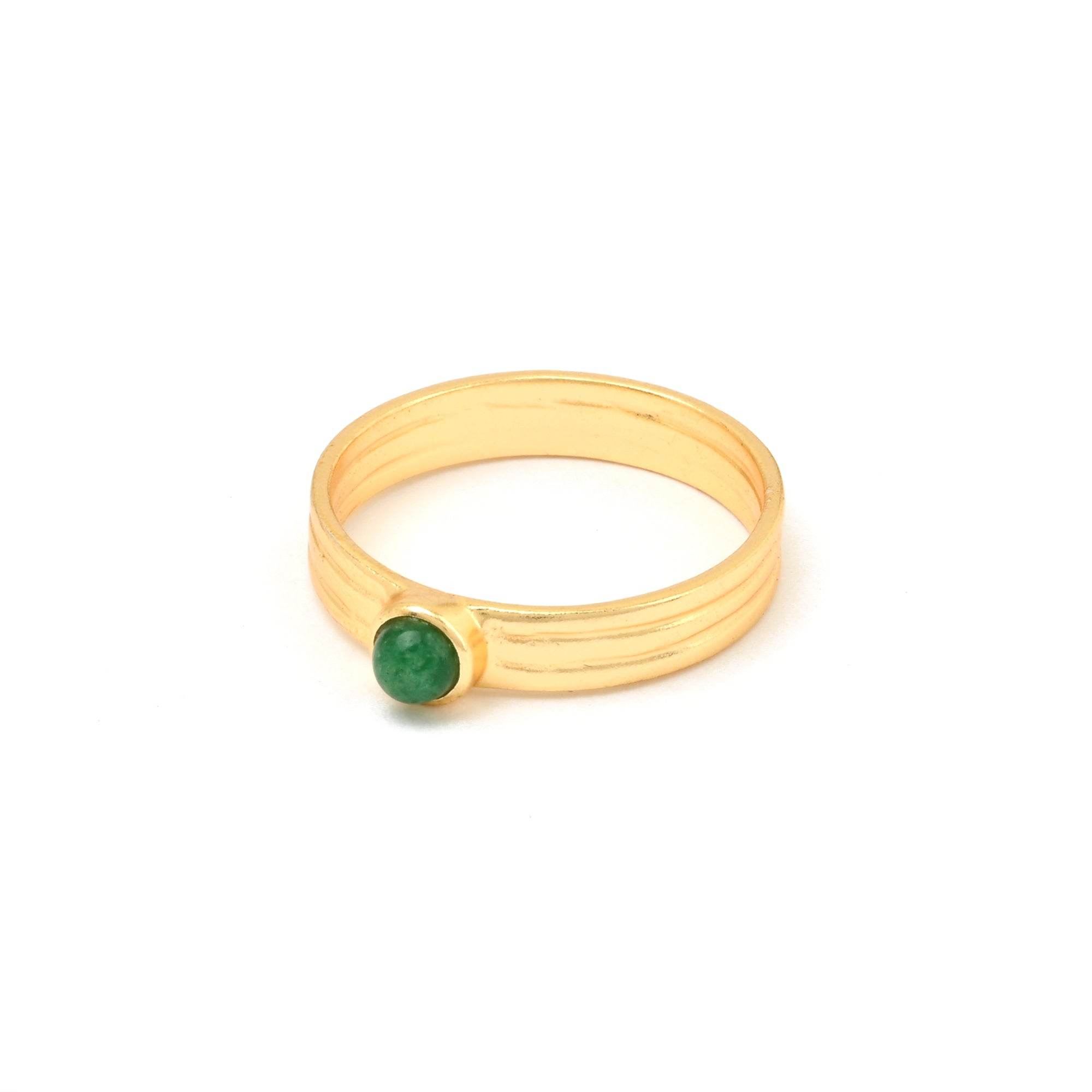 Emerald and Lapis Gemstone Statement Rings - La Vitá Jewels
