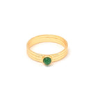 Emerald and Lapis Gemstone Statement Rings - La Vitá Jewels