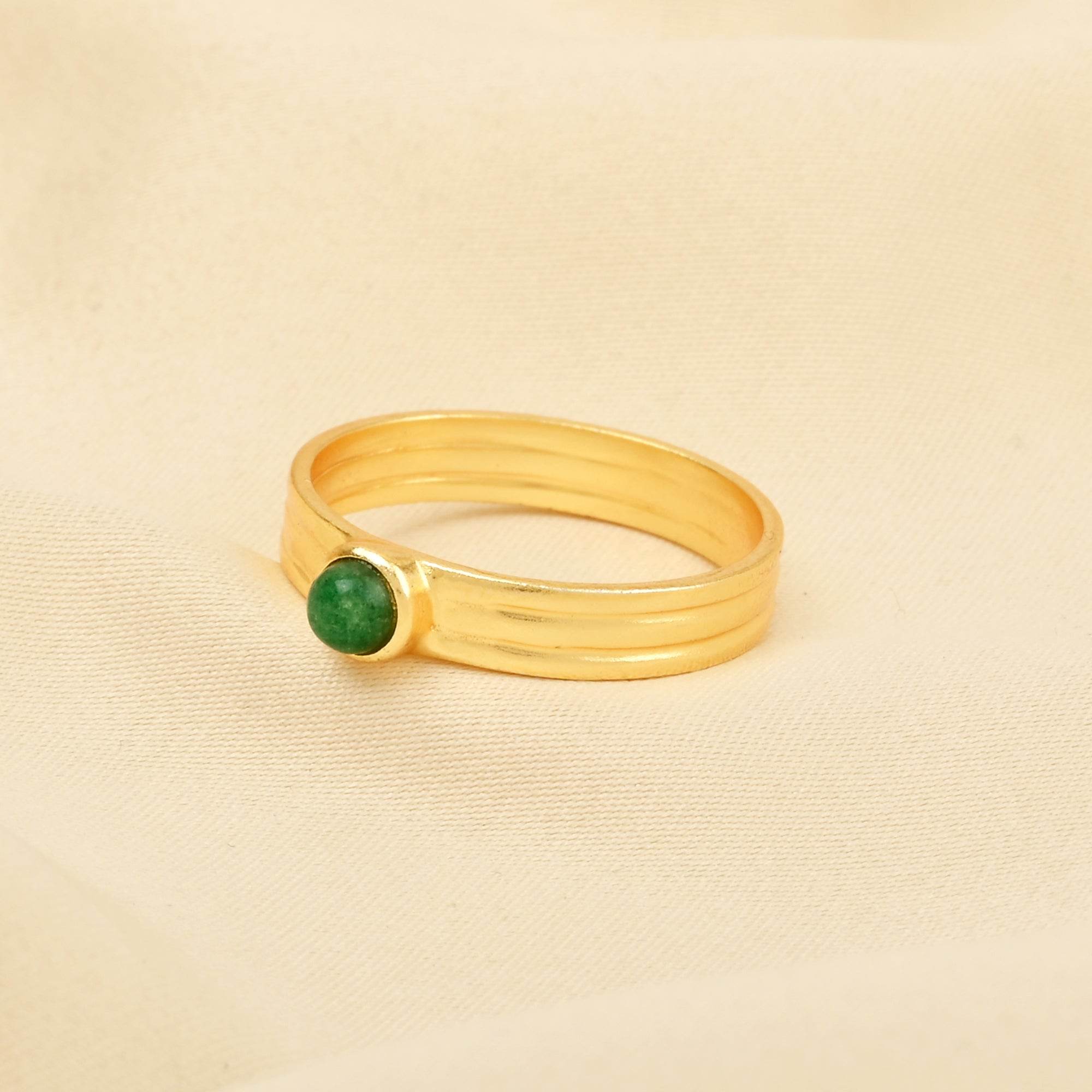 Emerald and Lapis Gemstone Statement Rings - La Vitá Jewels