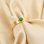 Emerald and Lapis Gemstone Statement Rings - La Vitá Jewels
