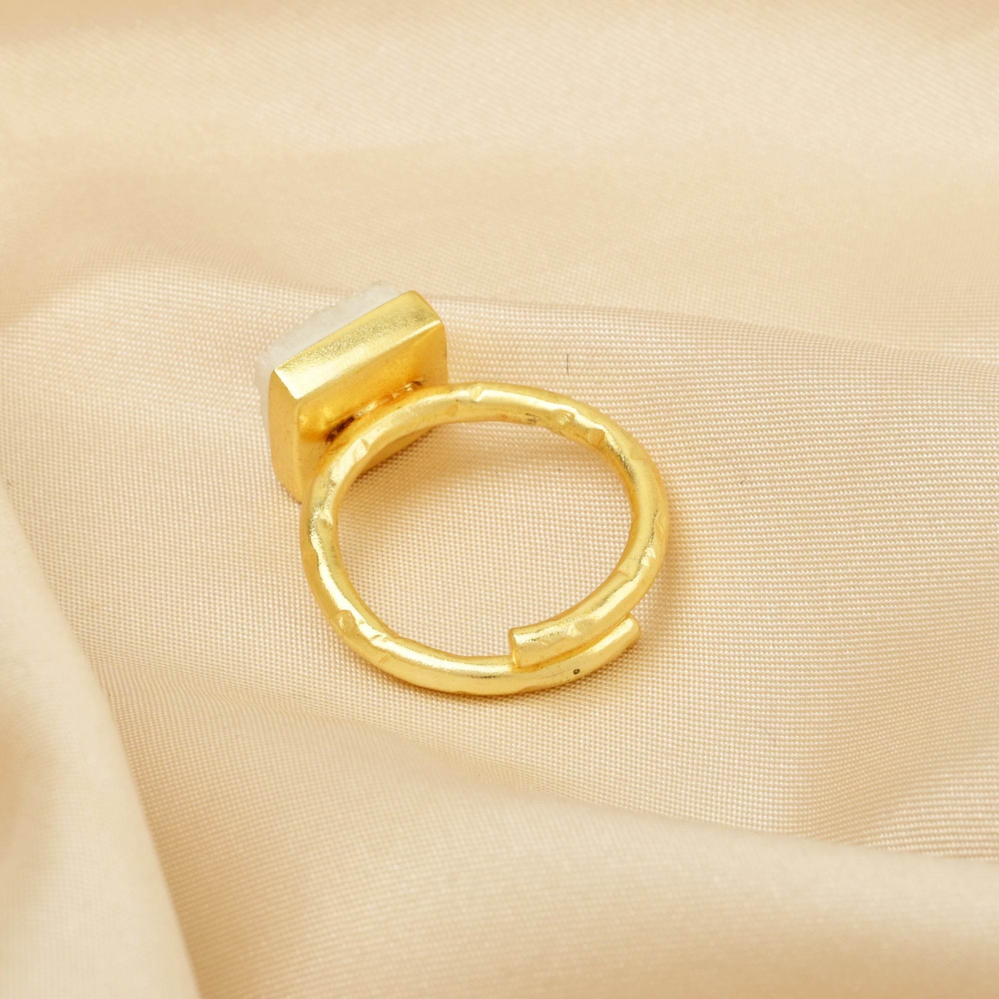 Handmade Sugar Druzy Adjustable Ring - La Vitá Jewels