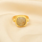 Hammered Square Shaped Ring