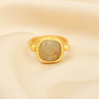 Hammered Square Shaped Ring - La Vitá Jewels