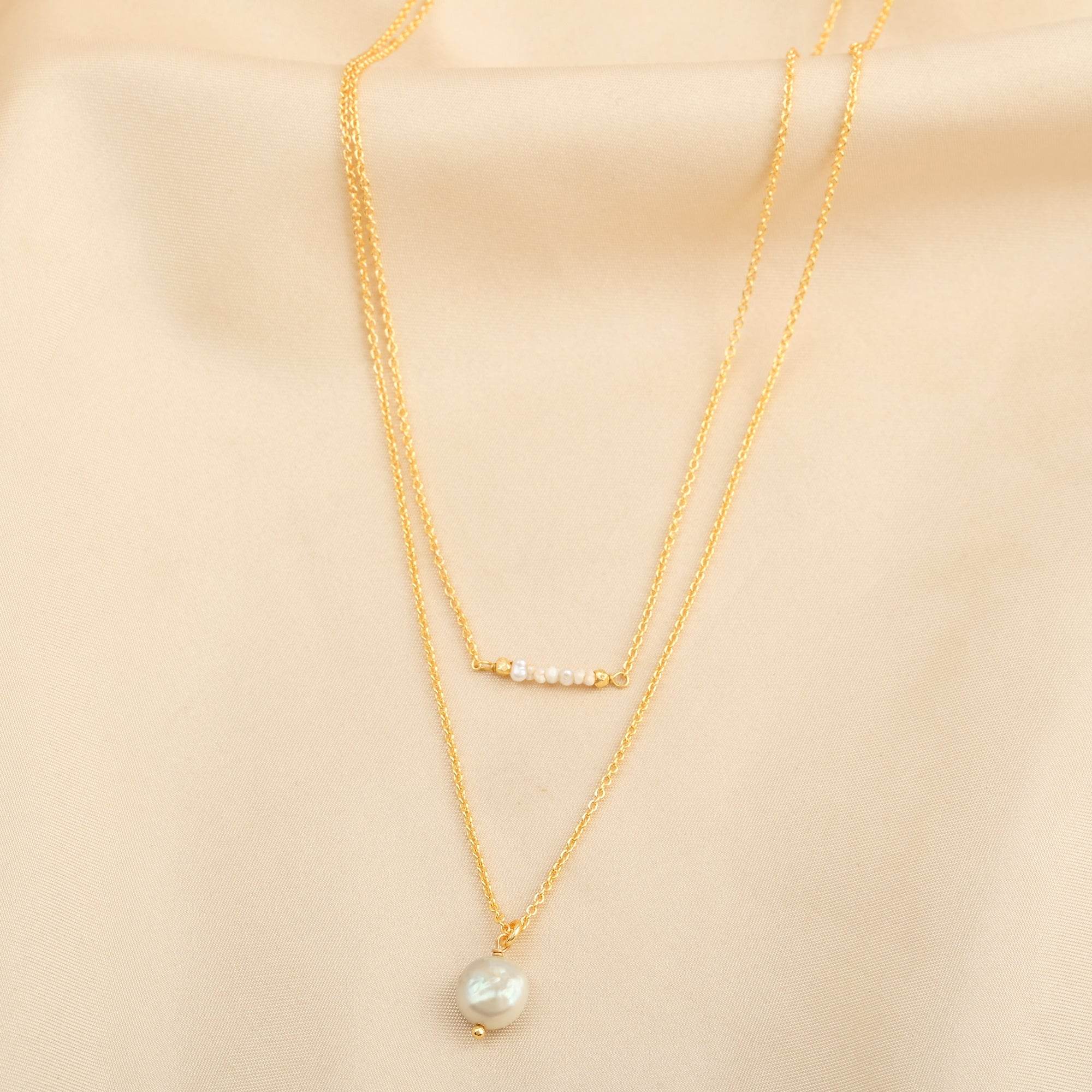 Lavina Pearl Drop Necklace - La Vitá Jewels