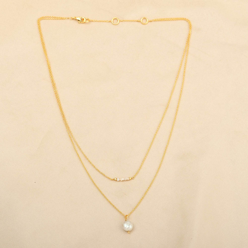 Lavina Pearl Drop Necklace - La Vitá Jewels