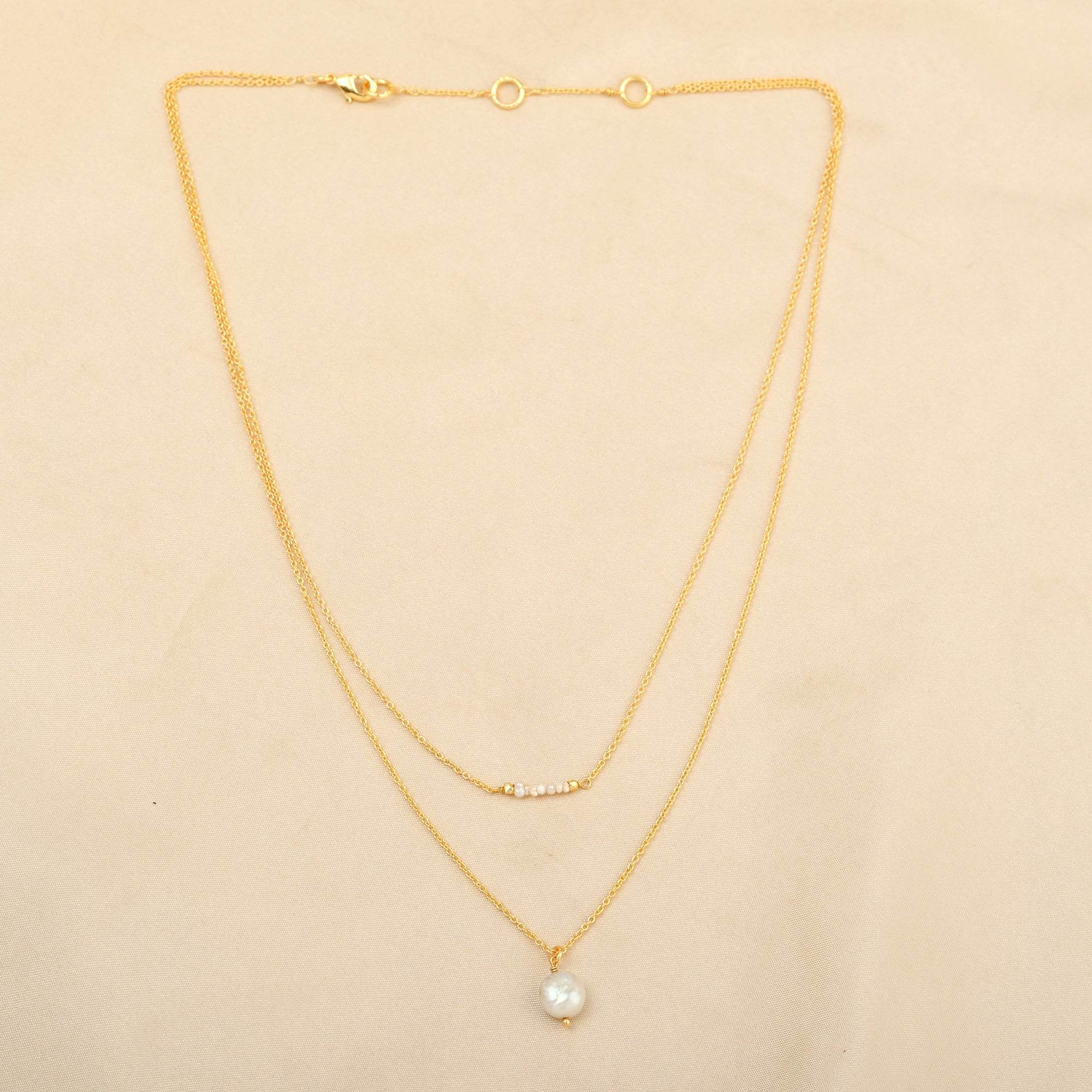 Lavina Pearl Drop Necklace - La Vitá Jewels